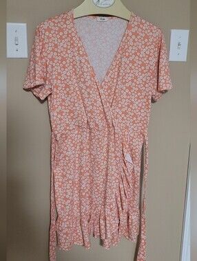💜2 for $10💜 Bundle and save Coral Pink Floral Midi  Dress